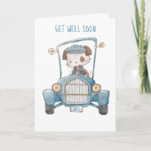 "KRIJG GOED SNEL" DOG MET PET IN DE OUDE AUTO-WATE KAART (Voorkant)