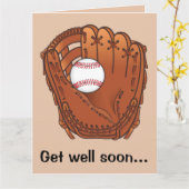 Krijg goed van Baseball Team Large Kaart (Gele Bloem)