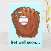 Krijg goed van Baseball Team Large Kaart (Gele Bloem)