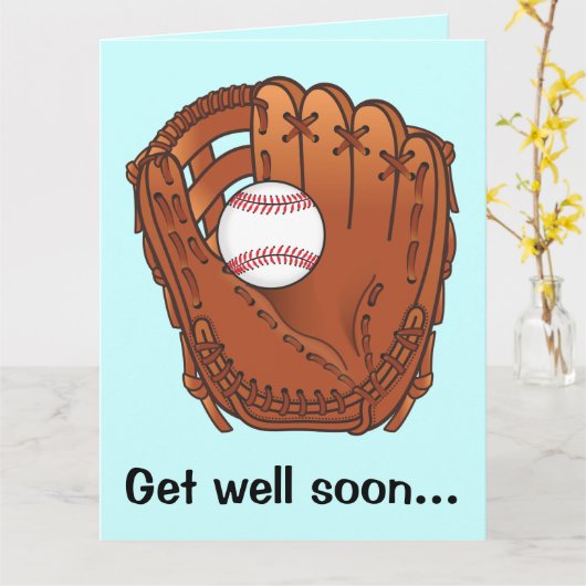 Krijg goed van Baseball Team Large Kaart (Gele Bloem)