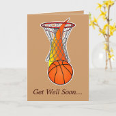 Krijg goed van basketbalteam kaart (Gele Bloem)