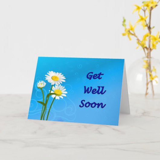 Krijg goed van Coronavirus Daisy Kaart (Gele Bloem)