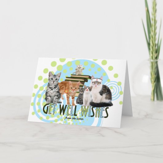 Krijg Goed van de Kute Katten van de Groep als Art Kaart (Voorkant)