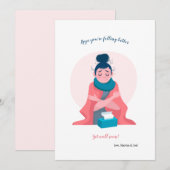 Krijg goed Vrouw Wenskaart Bedankkaart (Voorkant / Achterkant)