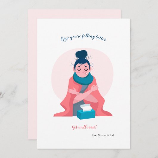 Krijg goed Vrouw Wenskaart Bedankkaart (Voorkant / Achterkant)