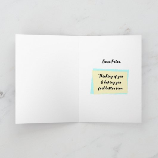 Krijg Goed wenst toevoegen Naam van het Wenskaart  Kaart (Binnen)