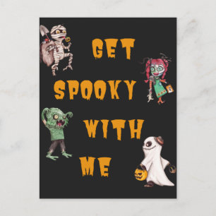 Krijg Griezels Met Mij Halloween   Briefkaart