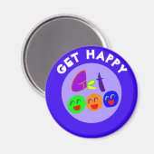KRIJG HAPPY MAGNEET (Voorkant / Achterkant)