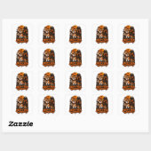 Krijg het echt corgi Halloween grappige hond vleer Vierkante Sticker (Vel)