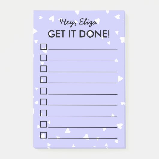 Krijg het gereed Paars om de naam van de Aangepast Post-it® Notes (Voorkant)