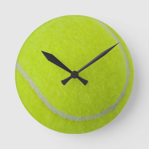 Krijg het Ontwerp van de Bal Sporty_Tennis_Fuzzy Ronde Klok