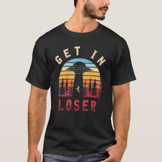 Krijg in Loser UFO ontvoering Science Fiction Retr T-shirt