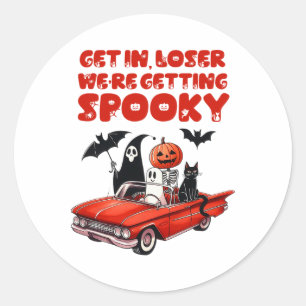 Krijg in Loser We krijgen spooky grappig Halloween Ronde Sticker