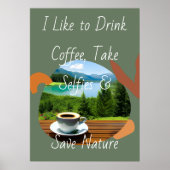 Krijg je cafeïneboost en leg het moment vast! poster (Voorkant)