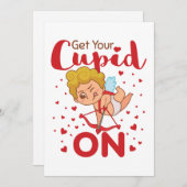 Krijg je Cupido op Valentijnsdag Feestdagenkaart (Voorkant / Achterkant)