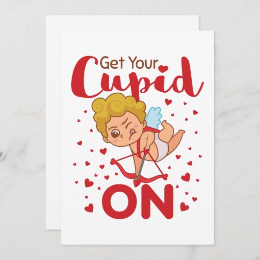 Krijg je Cupido op Valentijnsdag  Feestdagenkaart (Voorkant / Achterkant)