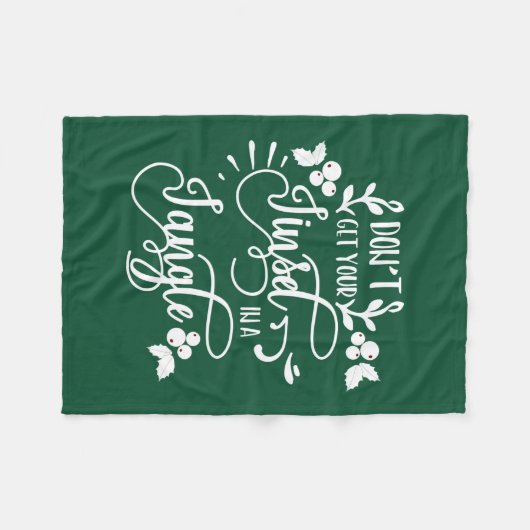 krijg je een kleine kerstman ? fleece deken (Voorkant (Horizontaal))