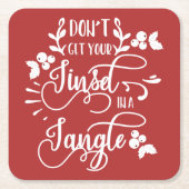 krijg je een kleine kerstman ? kartonnen onderzetters (Voorkant)