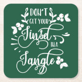 krijg je een kleine kerstman ? kartonnen onderzetters (Voorkant)