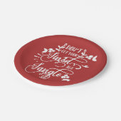 krijg je een kleine kerstman ? papieren bordje (Gekanteld)