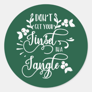 krijg je een kleine kerstman ? ronde sticker