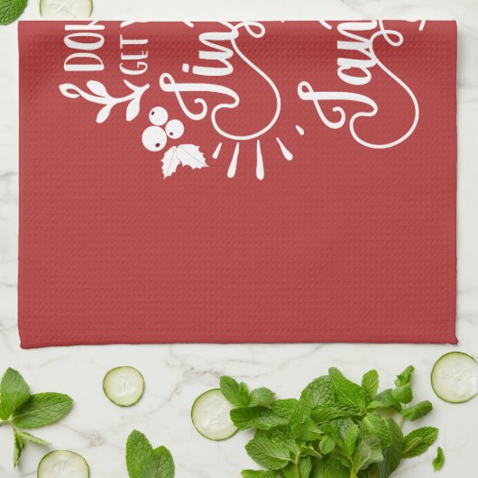 krijg je een kleine kerstman ? theedoek (Gevouwen)