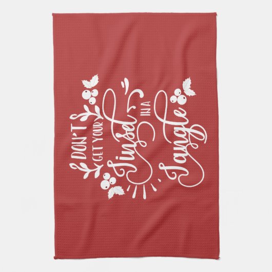 krijg je een kleine kerstman ? theedoek (Verticaal)