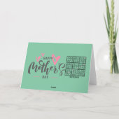 Krijg je genoeg slaap? Moederdag Kaart (Achterkant)