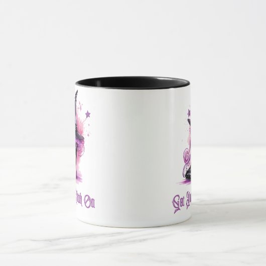 Krijg je heks op laarzen en Pet Halloween Mok (Midden)