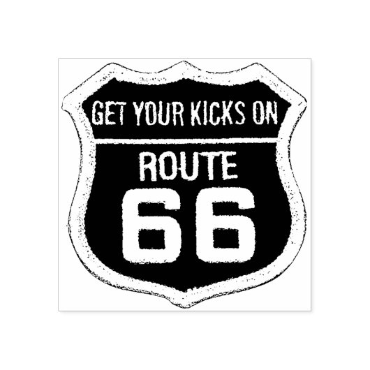 Krijg je kicks op Route 66 Travel Rubber Stamp Rubberstempel (Afrduk)