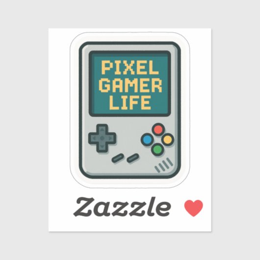 Krijg je Retro Pixel Gamer Life - Perfect  Sticker (Vel)