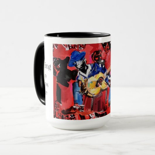 Krijg je smaak van het houden van de Blues Alive Mok (Voorkant links)