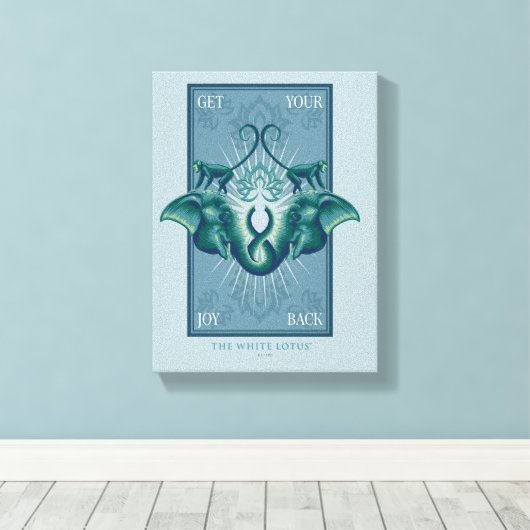 Krijg je vreugde terug - De Witte Lotus Canvas Afdruk (Insitu (Houten vloer))