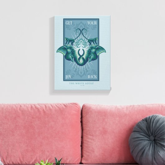 Krijg je vreugde terug - De Witte Lotus Canvas Afdruk (Insitu (Woonkamer))