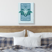 Krijg je vreugde terug - De Witte Lotus Canvas Afdruk (Insitu (Slaapkamer))