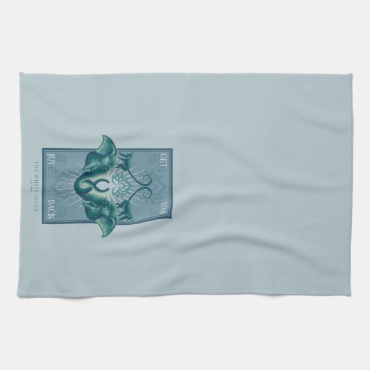 Krijg je vreugde terug - De Witte Lotus Theedoek (Horizontaal)