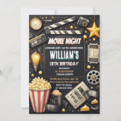 Krijg jongen Camping Popcorn Movie Night 13e verja Kaart (Voorkant)