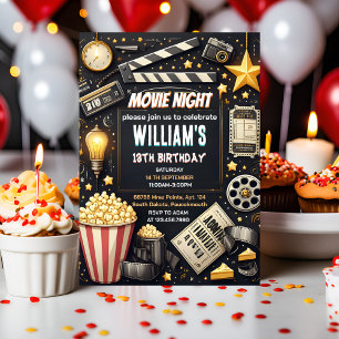 Krijg jongen Camping Popcorn Movie Night 13e verja Kaart