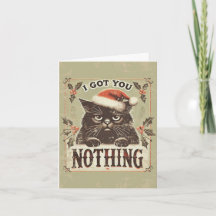 Krijg Jou Niets Stouts Grappig Zwart Kat Kerst 