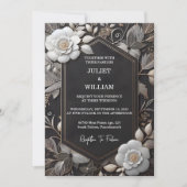 Krijg  Kant Bloemen Gouden Folie In reliëf gemaakt Kaart (Voorkant)