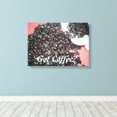 Krijg Koffie Canvas Afdruk (Insitu (Houten vloer))