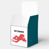Krijg Kraken Leuke Retro Rode Octopus Cartoon Bedankdoosjes (Geopend)