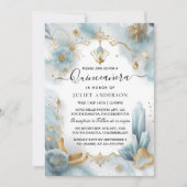 Krijg Lamp Ivory Ice Sky Gold Light Blue Quinceane Kaart (Voorkant)