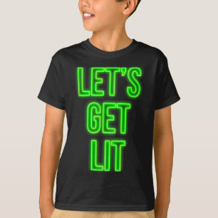 Krijg Lit Kerst Neon Vintage Retro Outfit  T-shirt