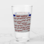 **KRIJG LITTY!* GLASKUP GLAS (Voorkant)