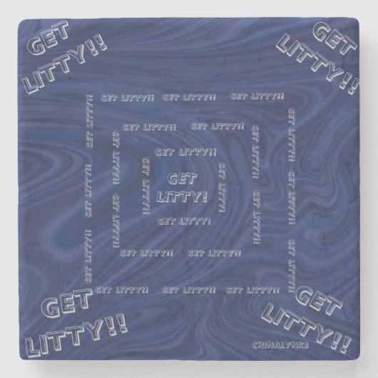 KRIJG LITTY STONE ONDERZETTER (Voorkant)