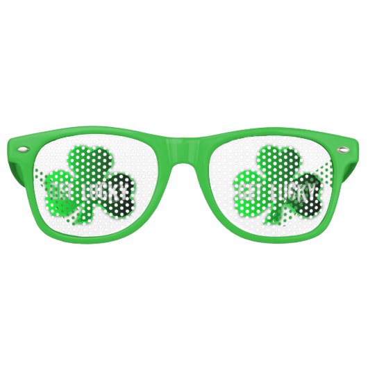 Krijg Lucky St Patrick Retro Party Bril Zonnebril (Voorkant)