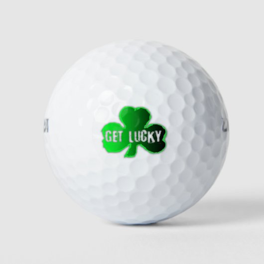 Krijg Lucky St Patrick's Day Golf Ball Golfballen (Voorkant)
