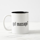 Krijg Massage? Tweekleurige Koffiemok (Links)
