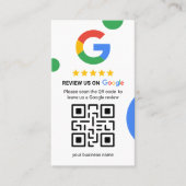 Krijg meer Google Reviewen - QR Code Visitekaartje (Voorkant)